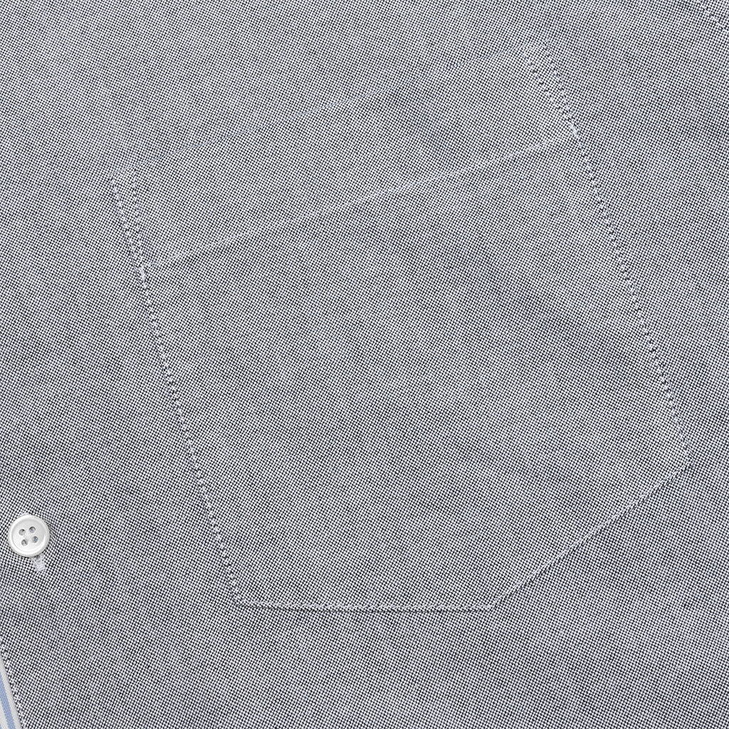 Classic Fit Patchwork Shirt - Light Blue/Grey