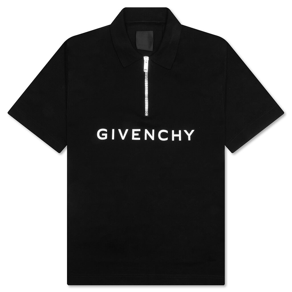 Classic Fit Polo w/ Branding - Black