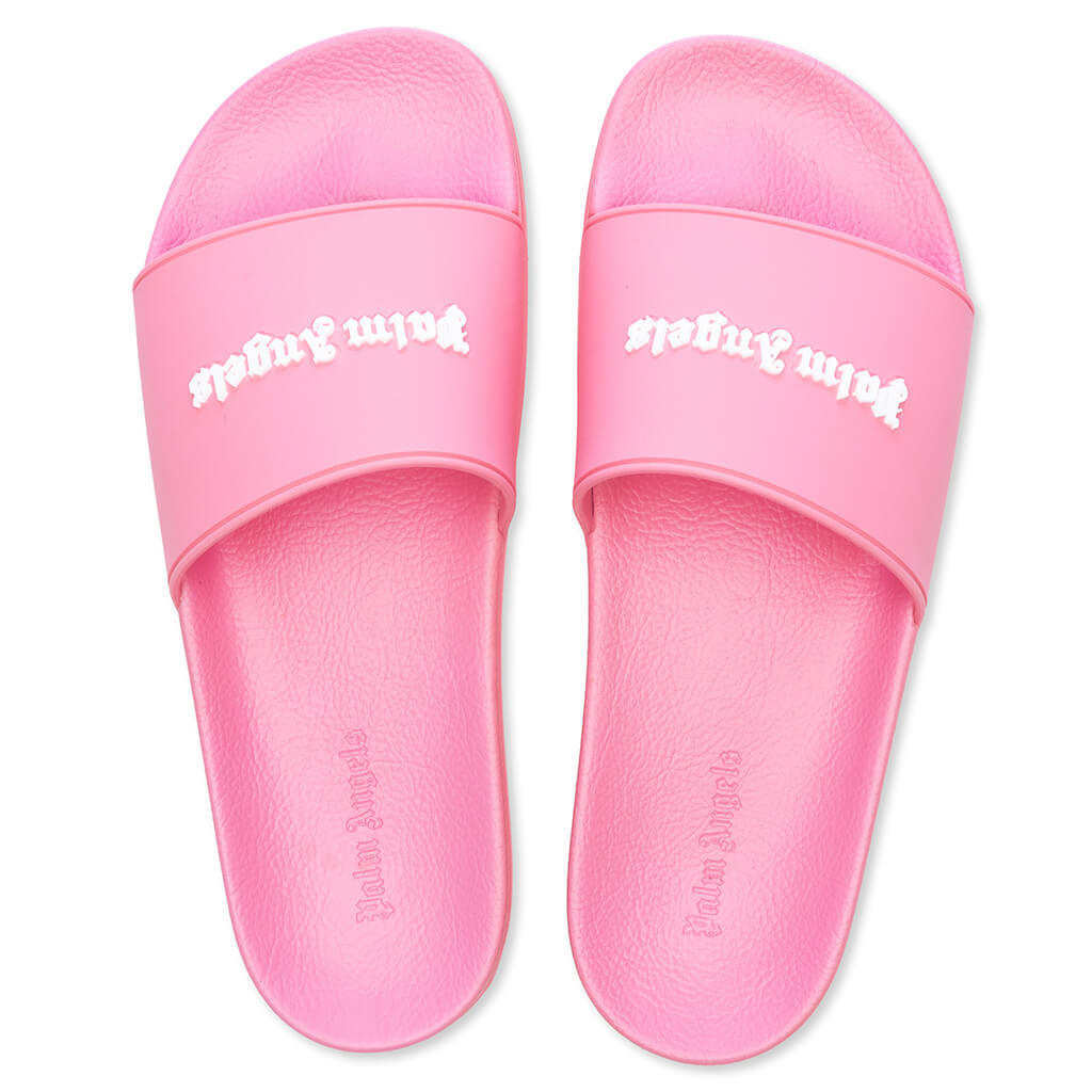 Classic Logo Pool Slider - Fuchsia Fluorescent