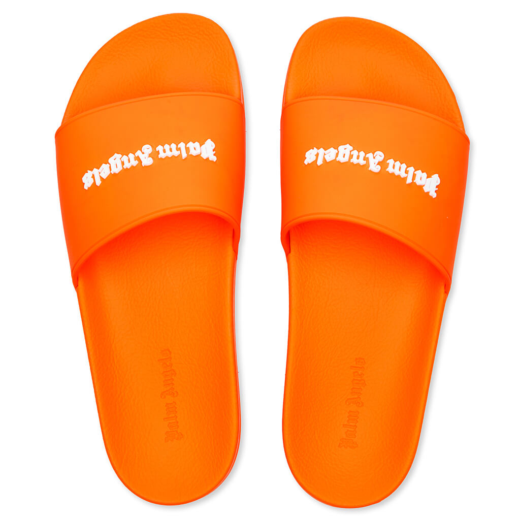 Classic Logo Pool Slider - Orange Fluorescent