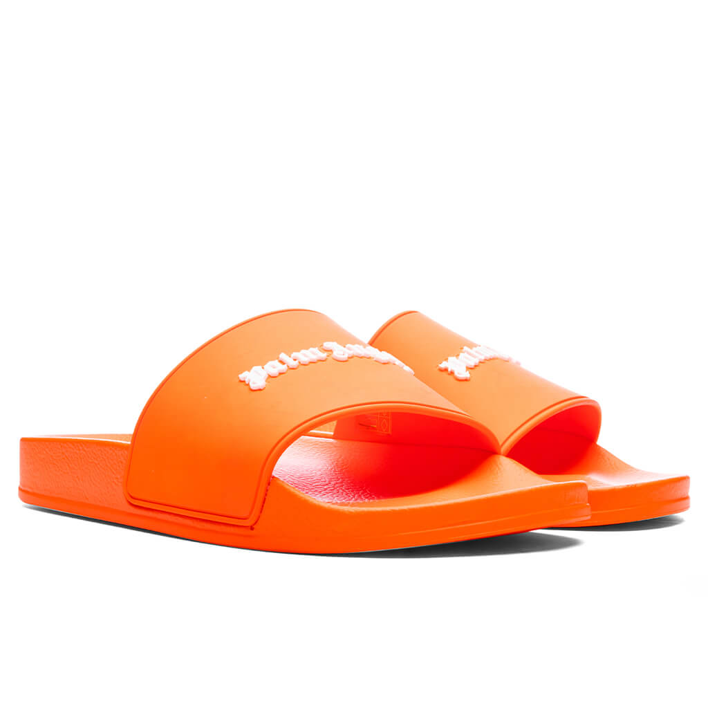 Classic Logo Pool Slider - Orange Fluorescent