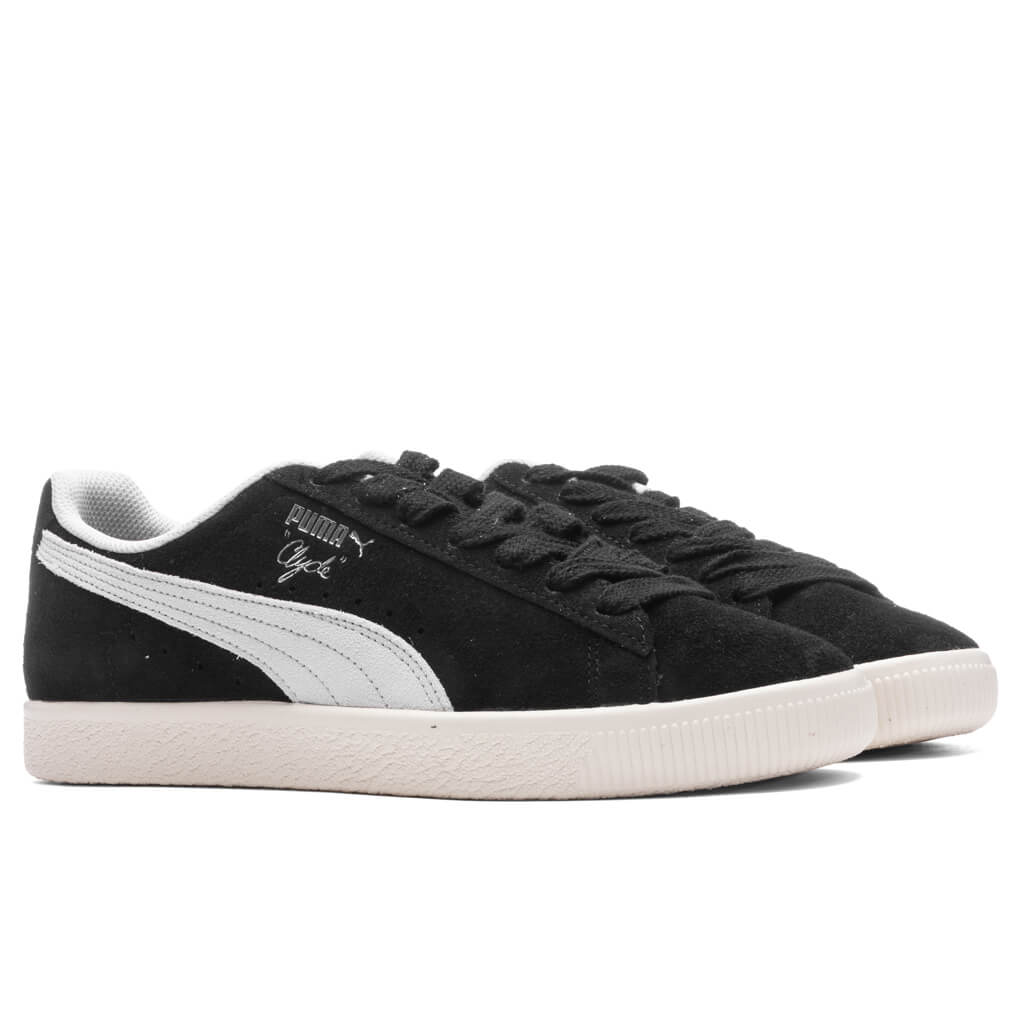 Clyde Hairy Suede - Black/Frosted Ivory