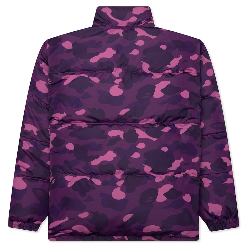 Color Camo Reversible Down Jacket - Purple