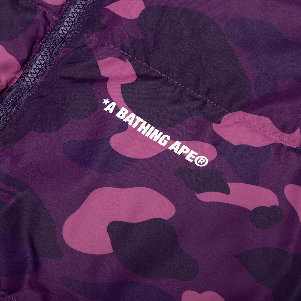 Color Camo Reversible Down Jacket - Purple