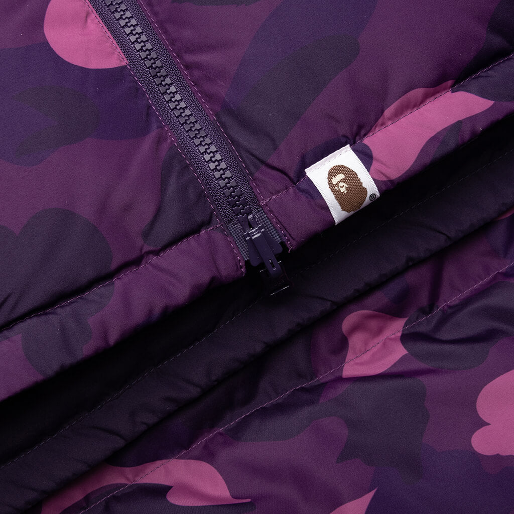 Color Camo Reversible Down Jacket - Purple