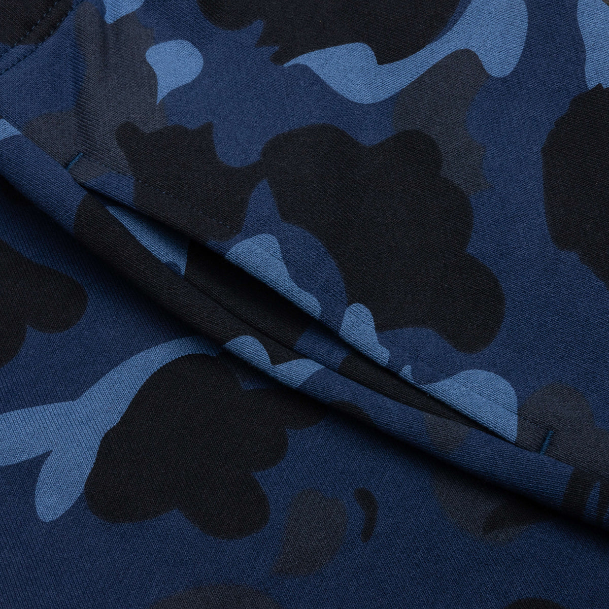 Color Camo Shark Sweat Shorts - Navy