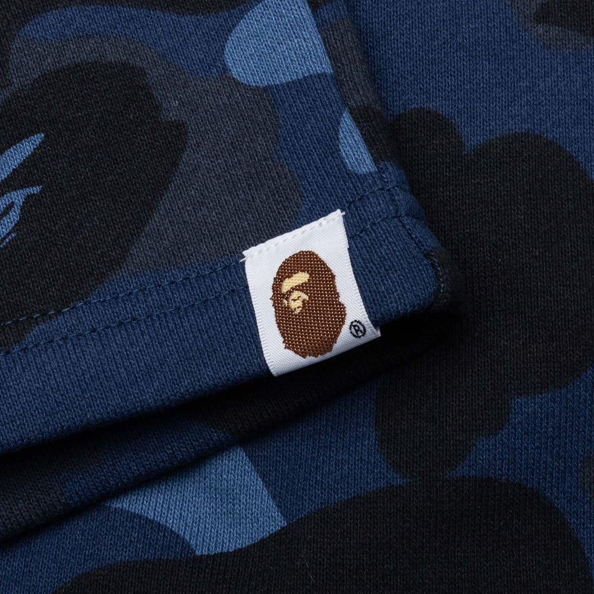 Color Camo Shark Sweat Shorts - Navy