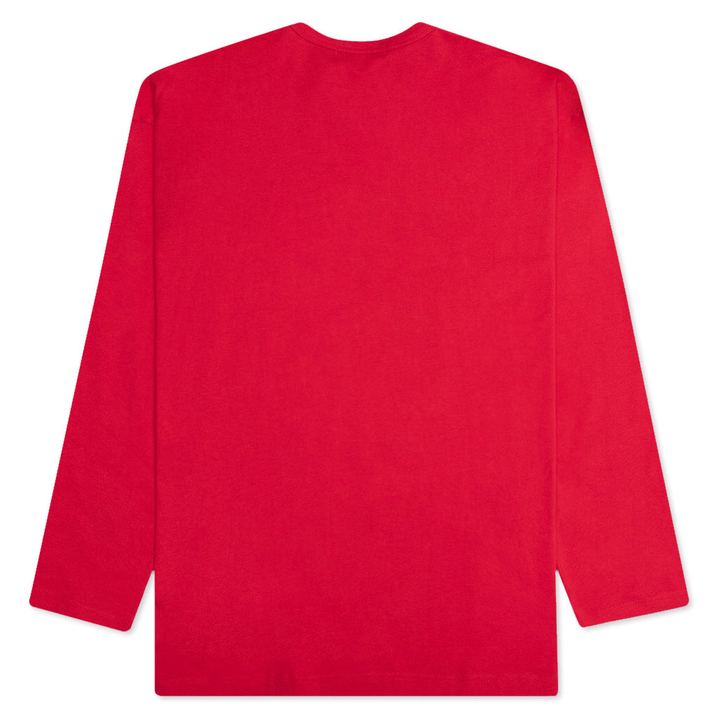 Comme Des Garcons SHIRT L/S Chest Logo Tee - Red