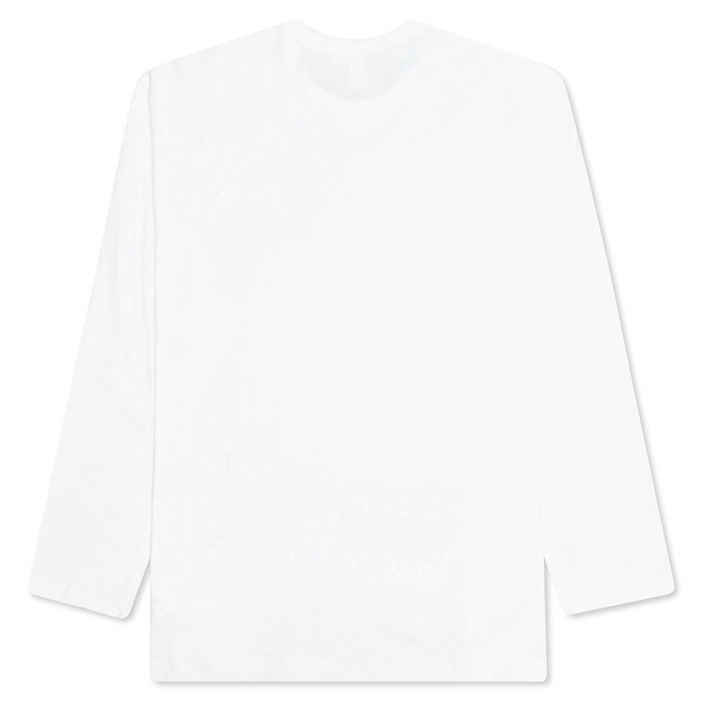 Comme Des Garcons SHIRT L/S Chest Logo Tee - White