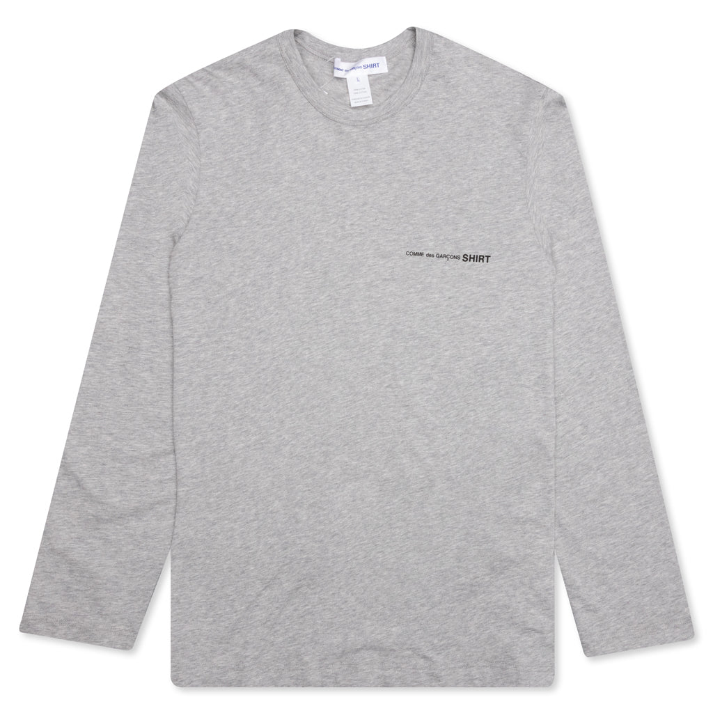 Comme Des Garcons SHIRT L/S Logo Tee - Grey