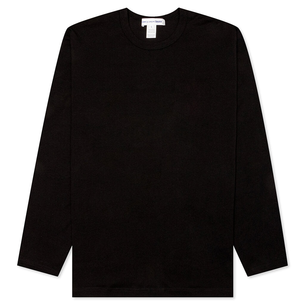 Comme Des Garcons SHIRT Small Back Logo L/S Tee - Black