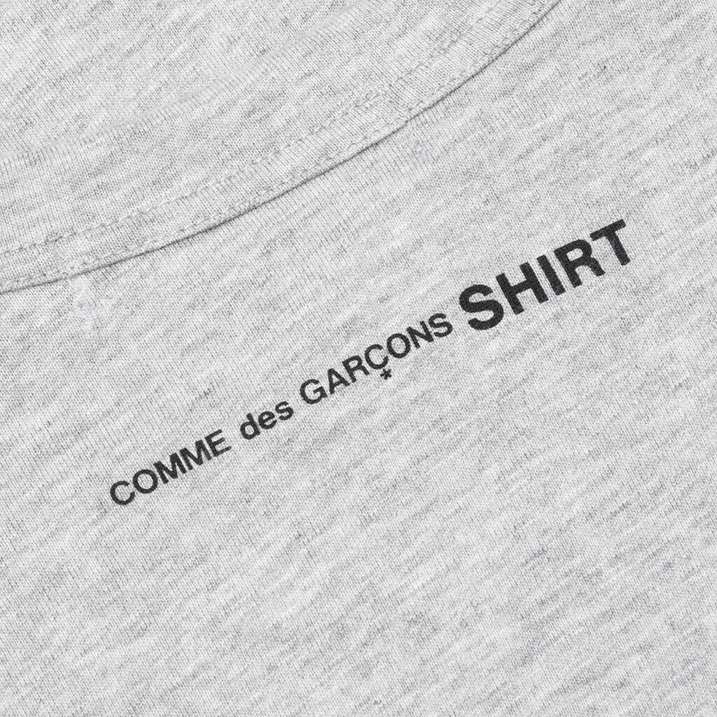 Comme Des Garcons SHIRT Small Back Logo L/S Tee - Grey