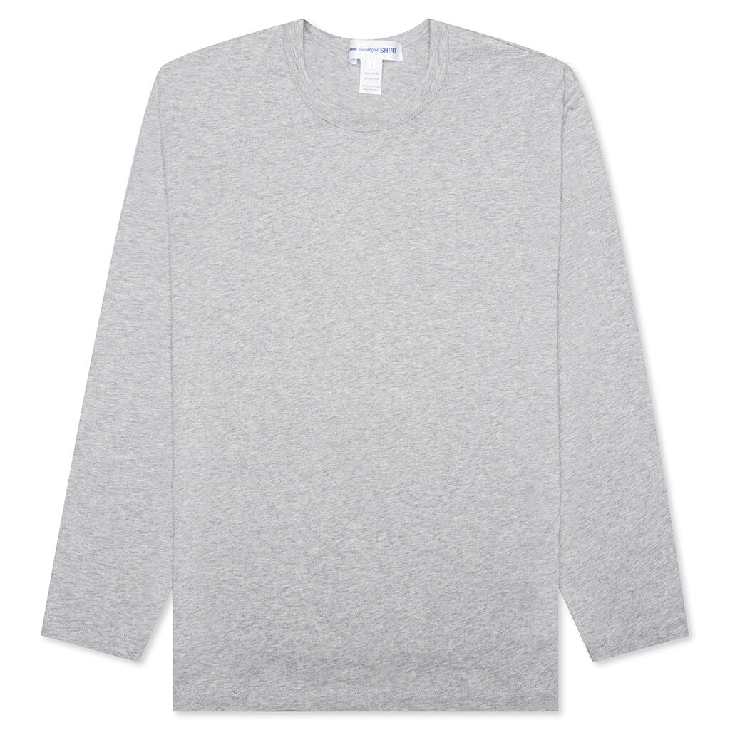Comme Des Garcons SHIRT Small Back Logo L/S Tee - Grey