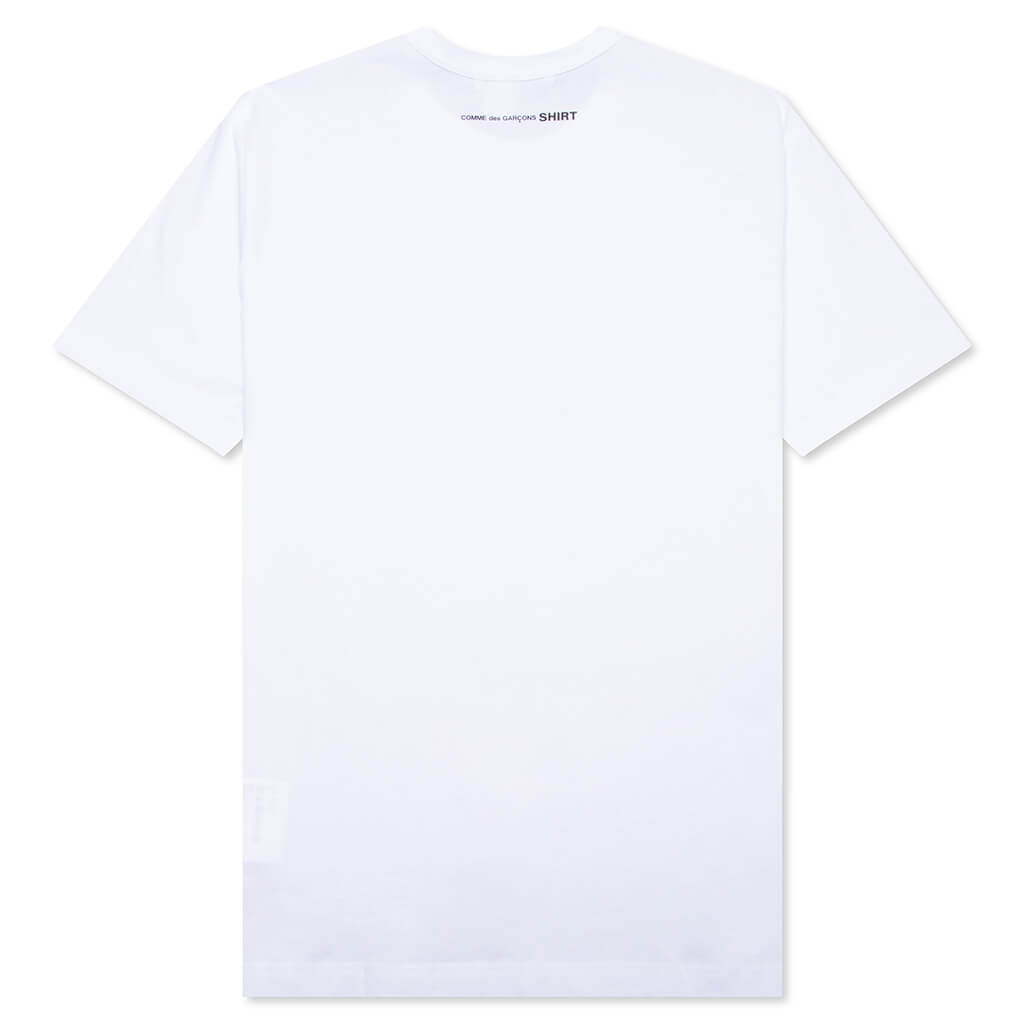 Comme Des Garcons SHIRT Small Back Logo S/S Tee - White