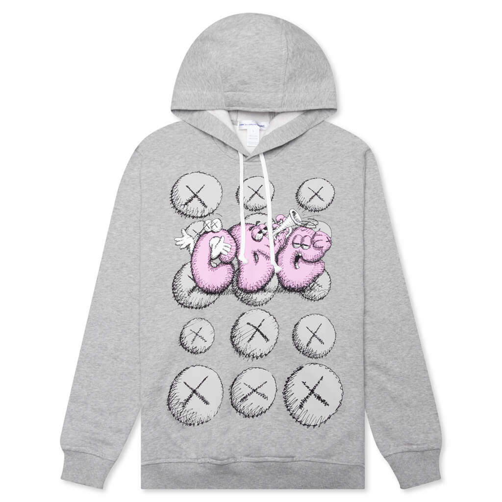 Comme Des Garcons SHIRT x KAWS Popover Hoodie - Grey/Print 2