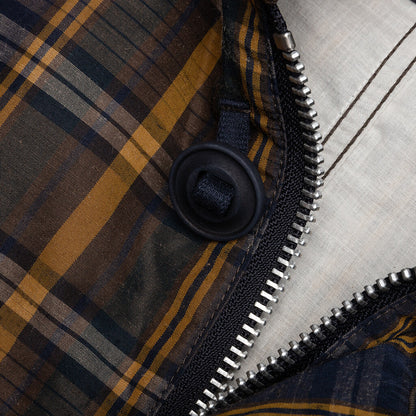 Plaid Blouson - Brown/Green/Yellow