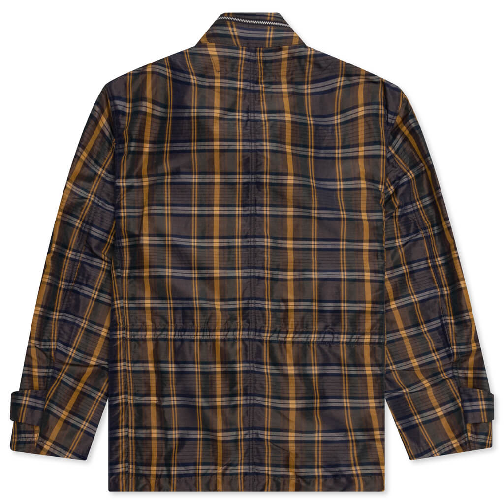 Plaid Blouson - Brown/Green/Yellow