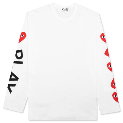 Women's Multi Heart L/S - White