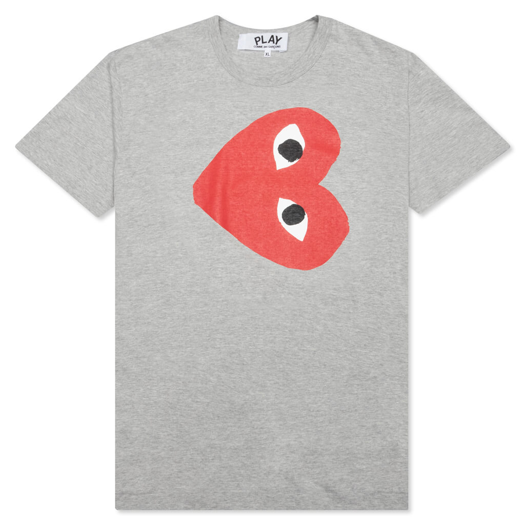 CDG Sideways Heart Tee - Grey