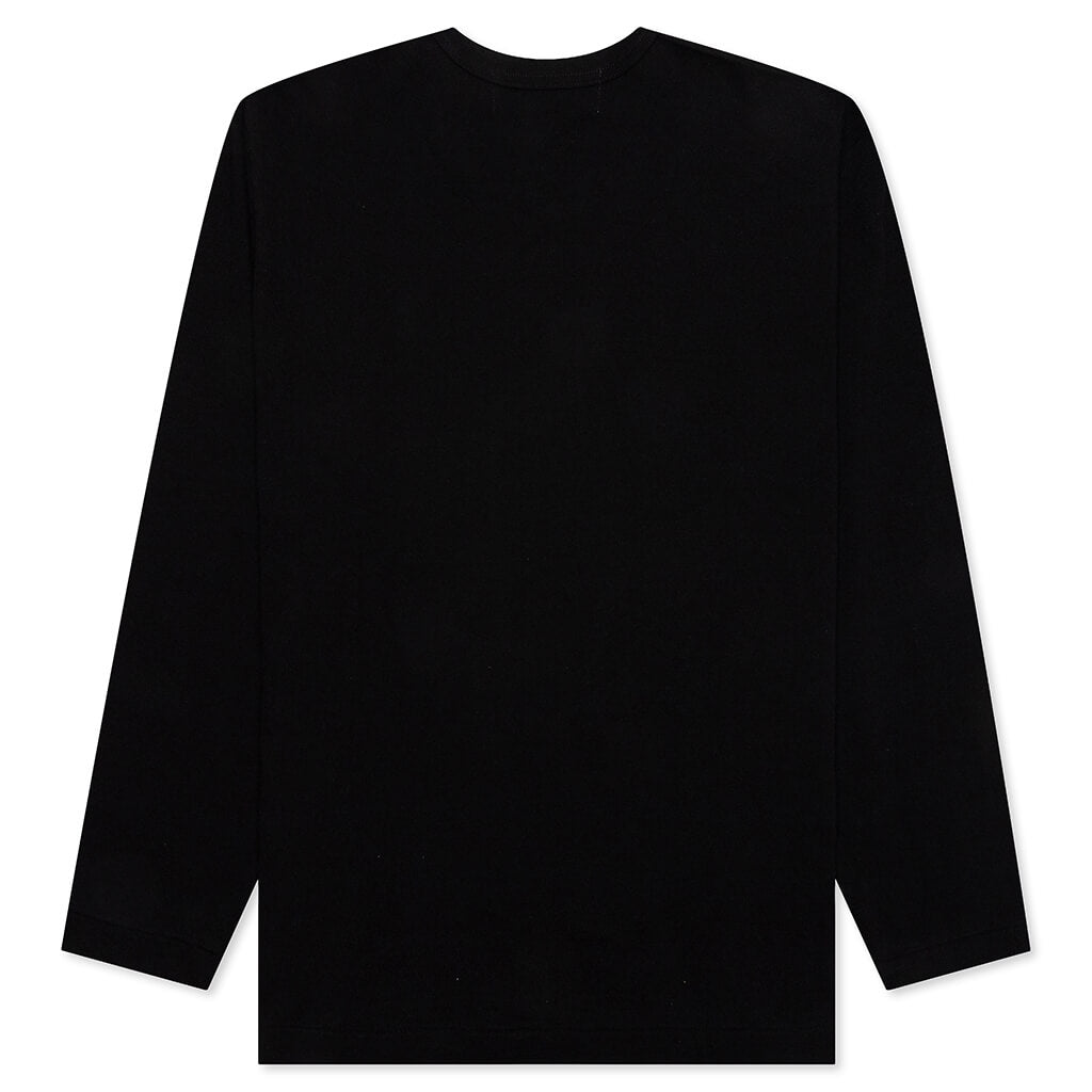 Small Red Heart L/S T-Shirt - Black