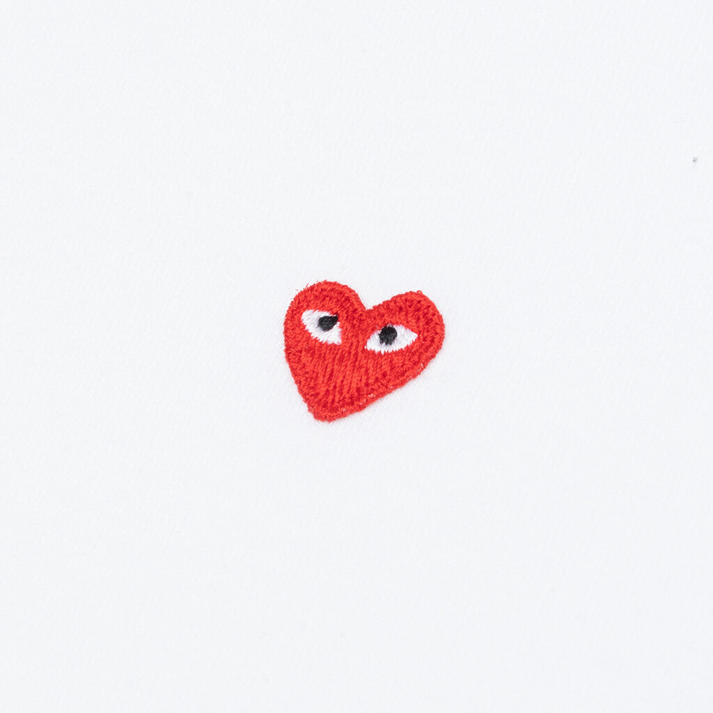 Small Red Heart L/S T-Shirt - White