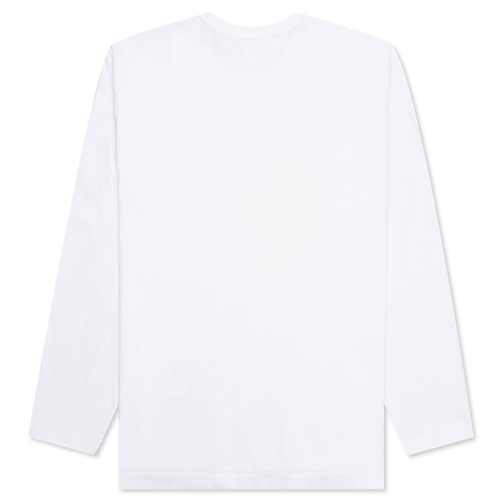 Small Red Heart L/S T-Shirt - White