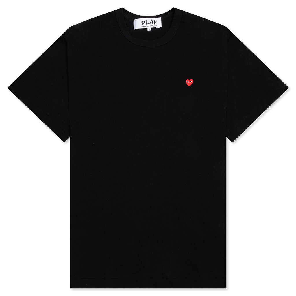 Small Red Heart T-Shirt - Black
