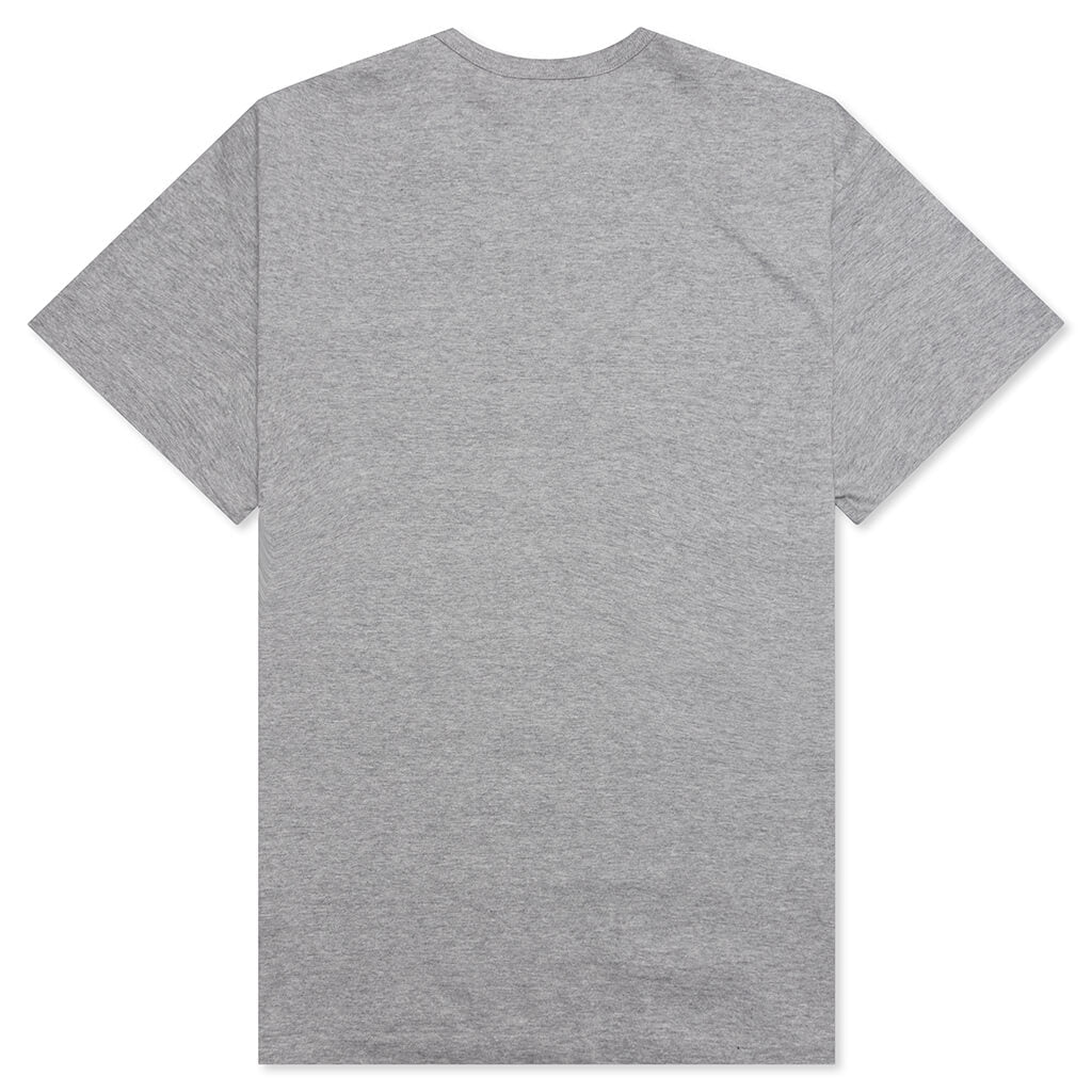 Women's Small Red Heart T-Shirt - Grey