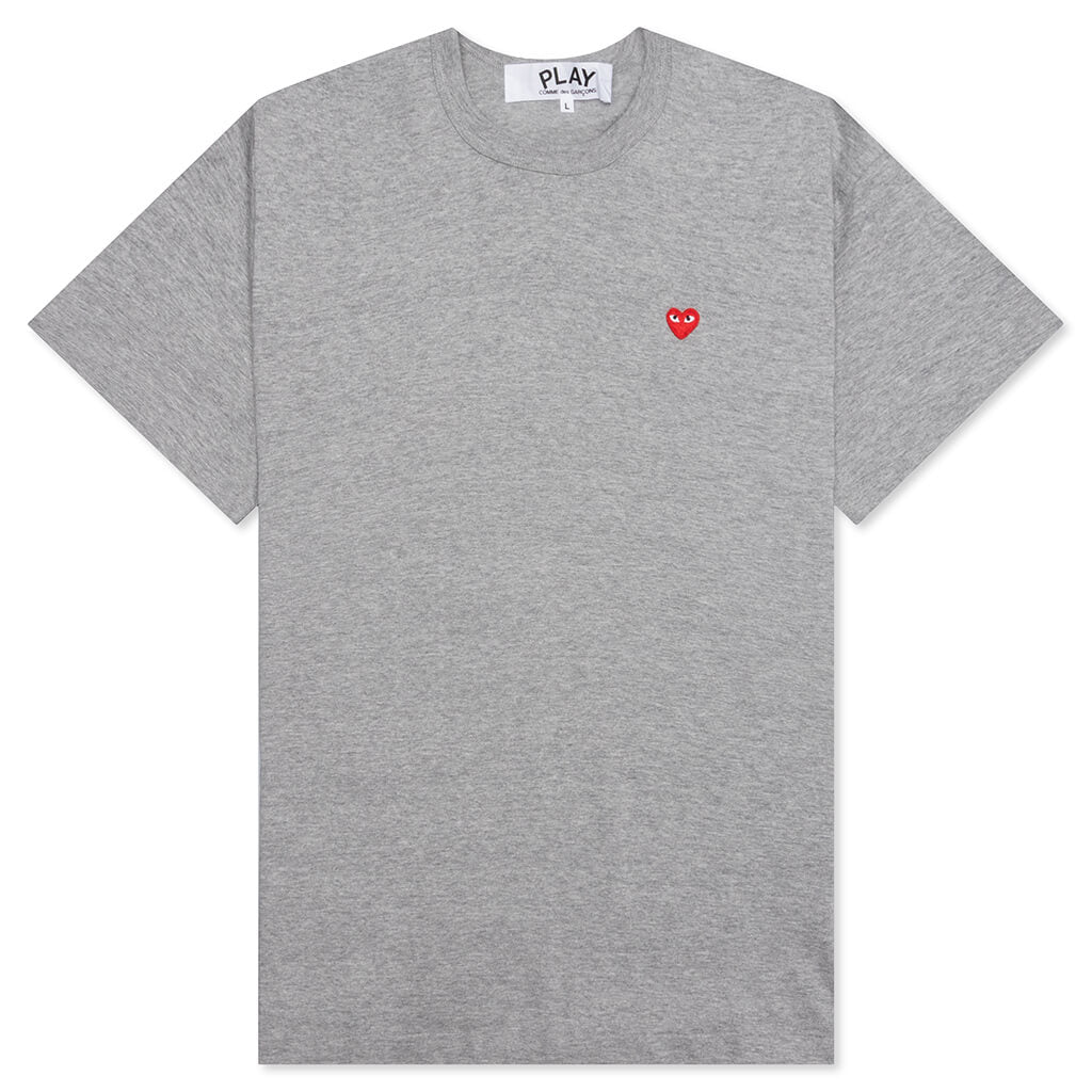 Small Red Heart T-Shirt - Grey