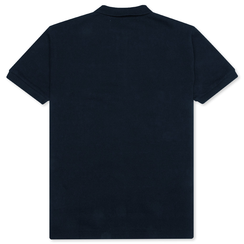 Women's CDG Heart Emblem Polo Tee - Navy