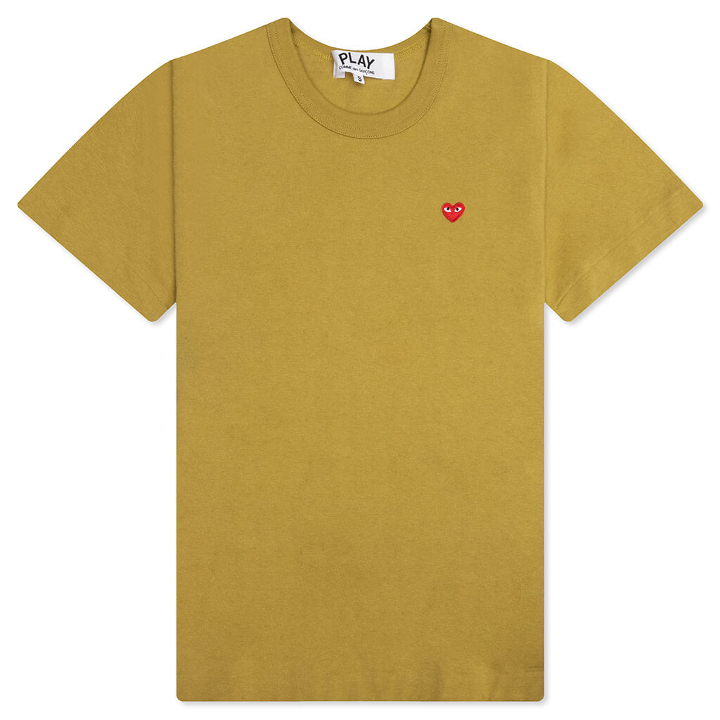 Women's Small Heart T-Shirt - Mustard