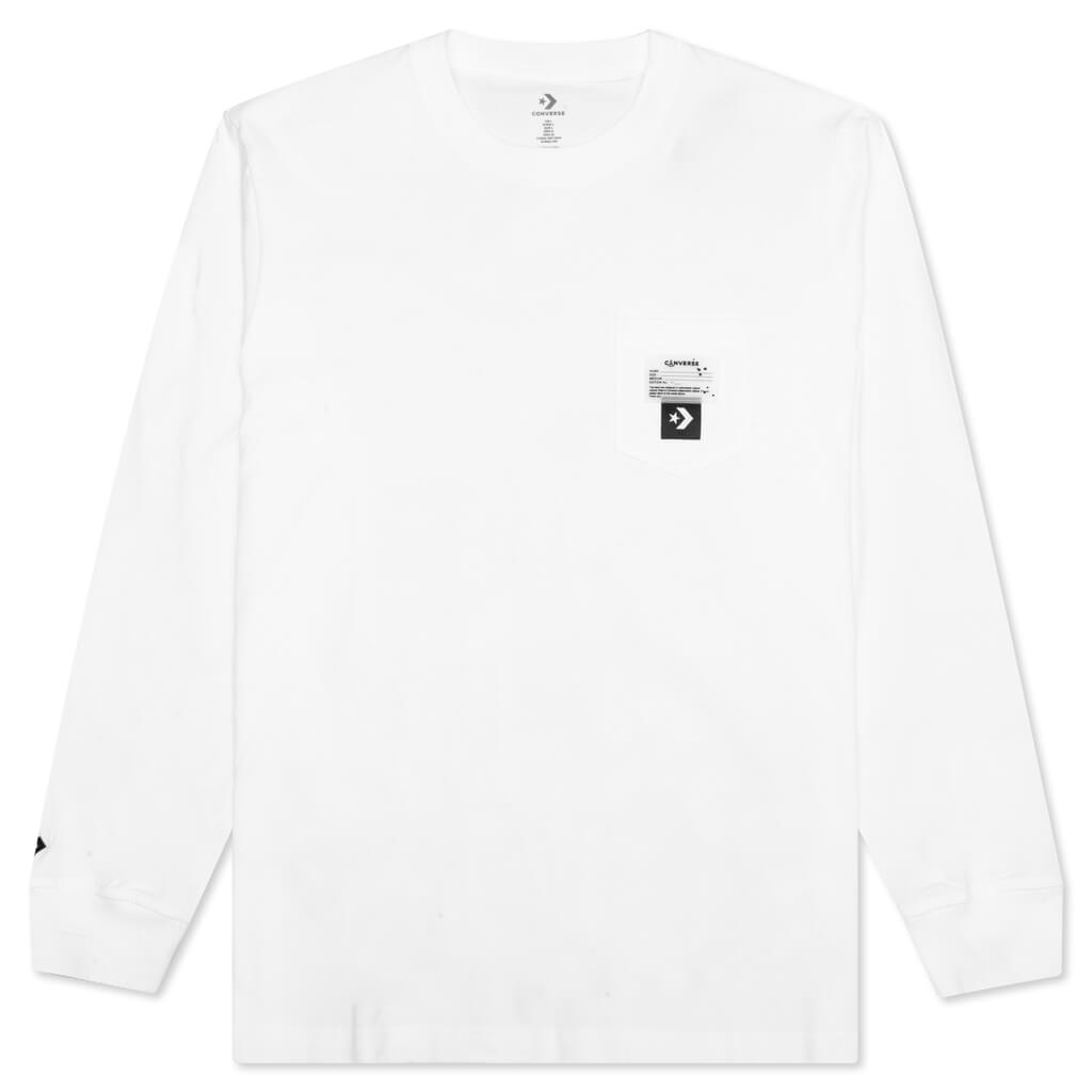 Converse x Joshua Vides Vides Long Sleeve Pocket Tee - White