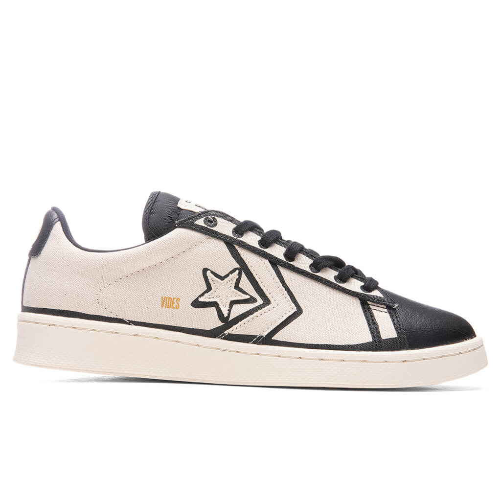 Converse x Joshua Vides Pro Leather Ox - Natural Ivory/Black/White