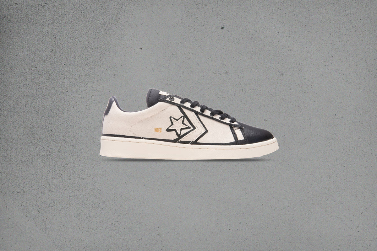 Converse x Joshua Vides Pro Leather Ox - Natural Ivory/Black/White
