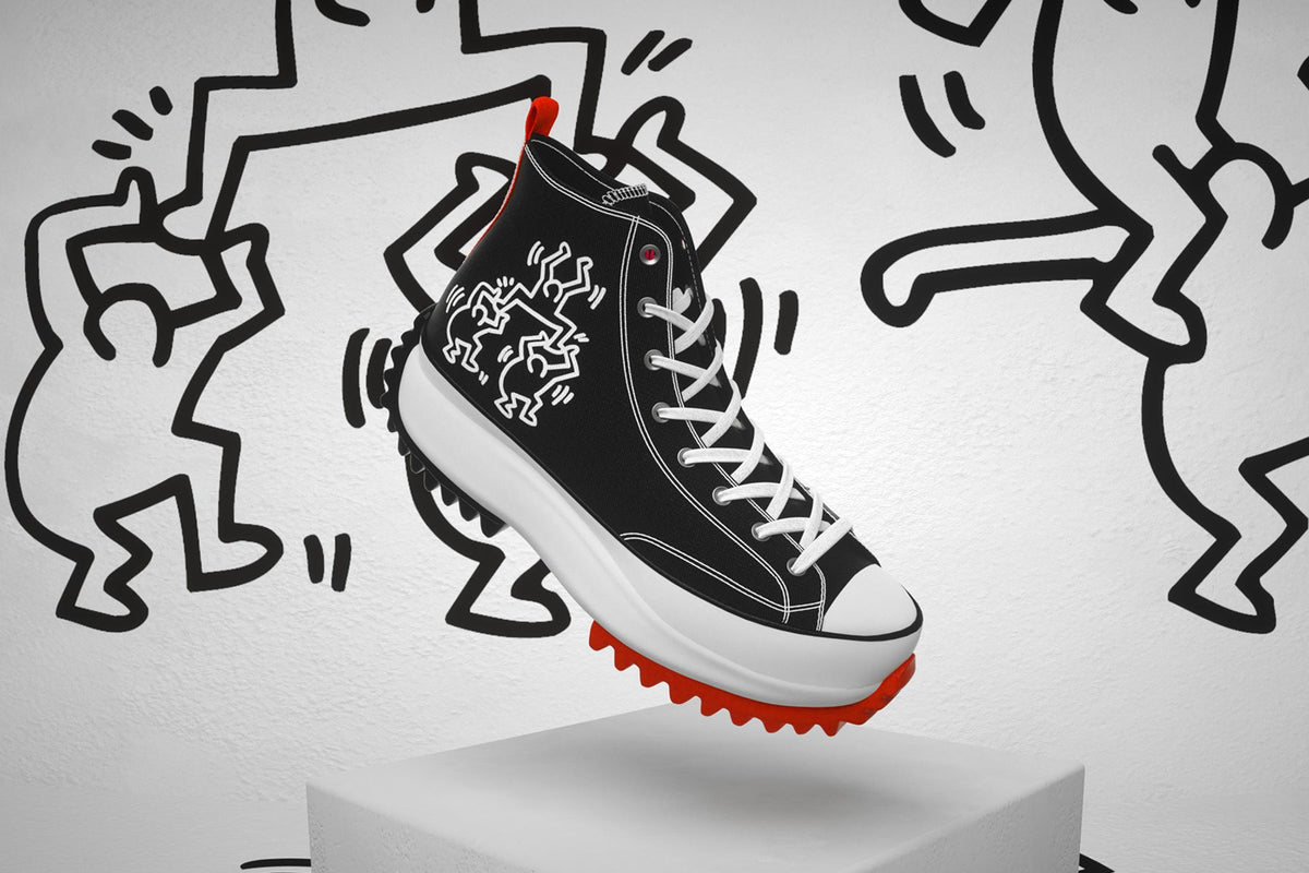 Converse x Keith Harring Run Star Hike Hi - Black/White/Red