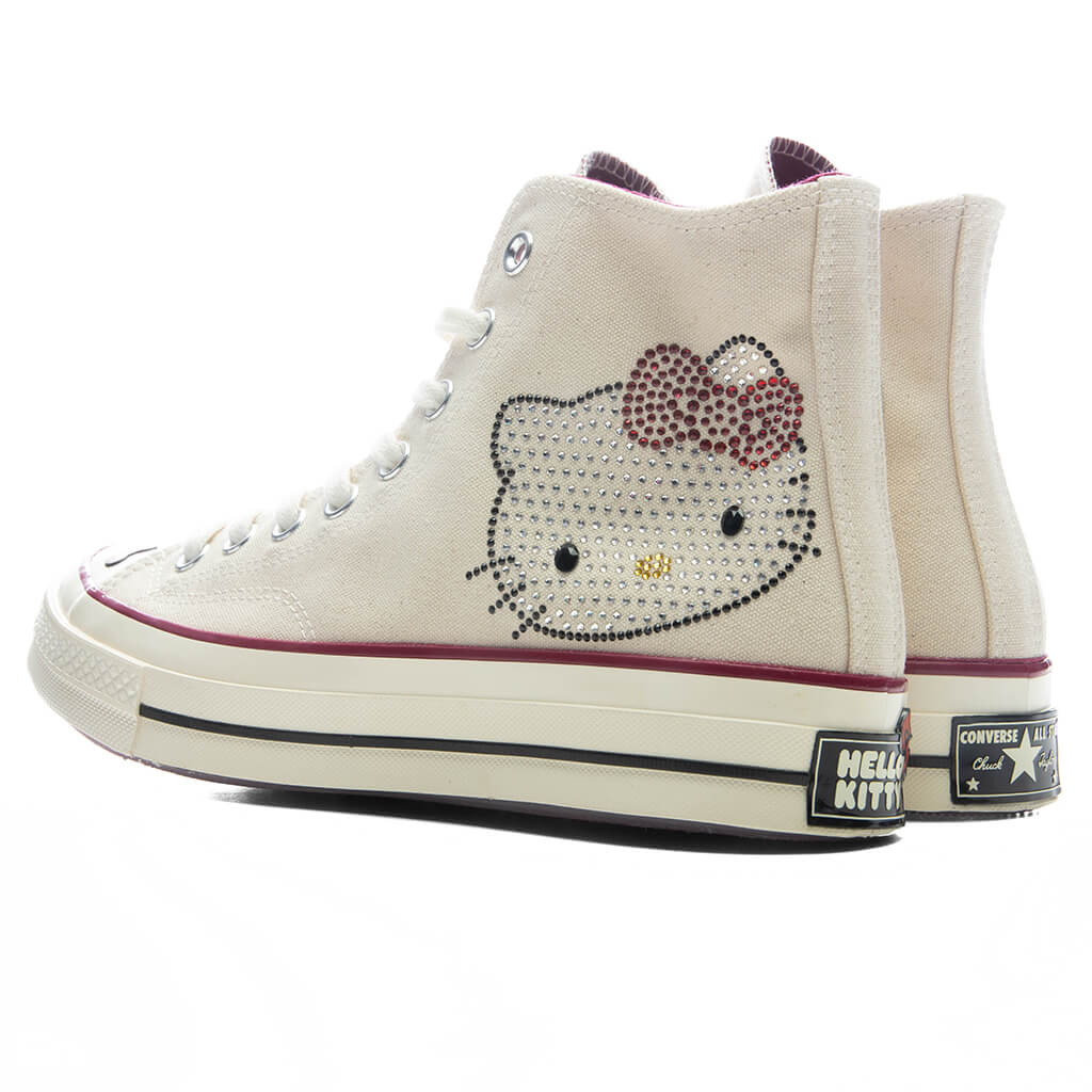 Converse x Hello Kitty Chuck Taylor 70 with Swarovski Crystals - Egret/Sporty Berry/Black