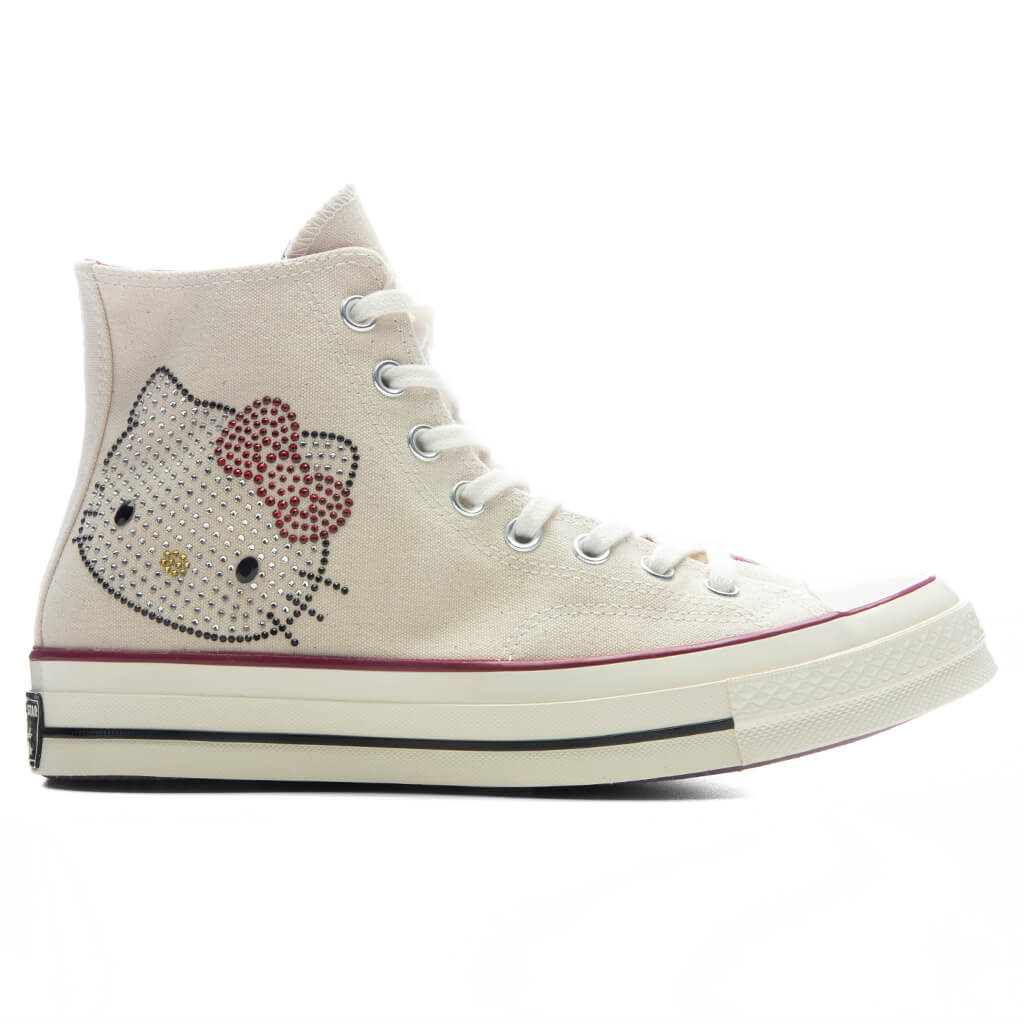 Converse x Hello Kitty Chuck Taylor 70 with Swarovski Crystals - Egret/Sporty Berry/Black