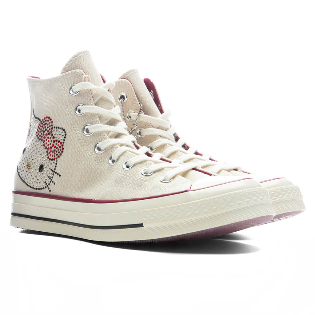 Converse x Hello Kitty Chuck Taylor 70 with Swarovski Crystals - Egret/Sporty Berry/Black