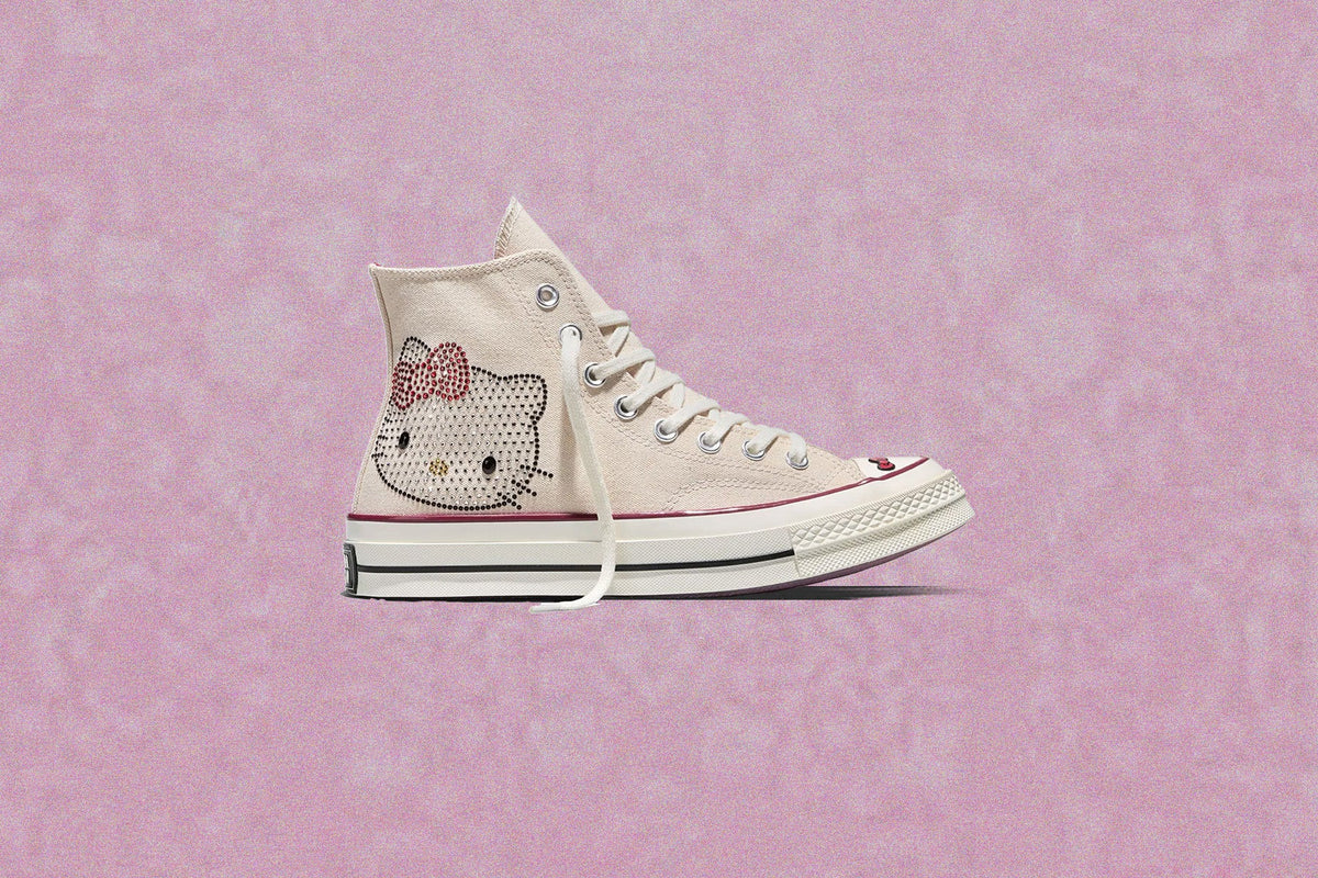 Converse x Hello Kitty Chuck Taylor 70 with Swarovski Crystals - Egret/Sporty Berry/Black