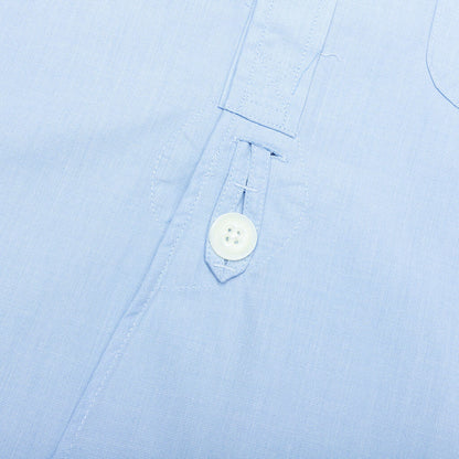 Double Regular Collar Shirt - Sax Blue