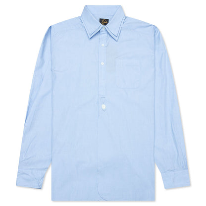 Double Regular Collar Shirt - Sax Blue
