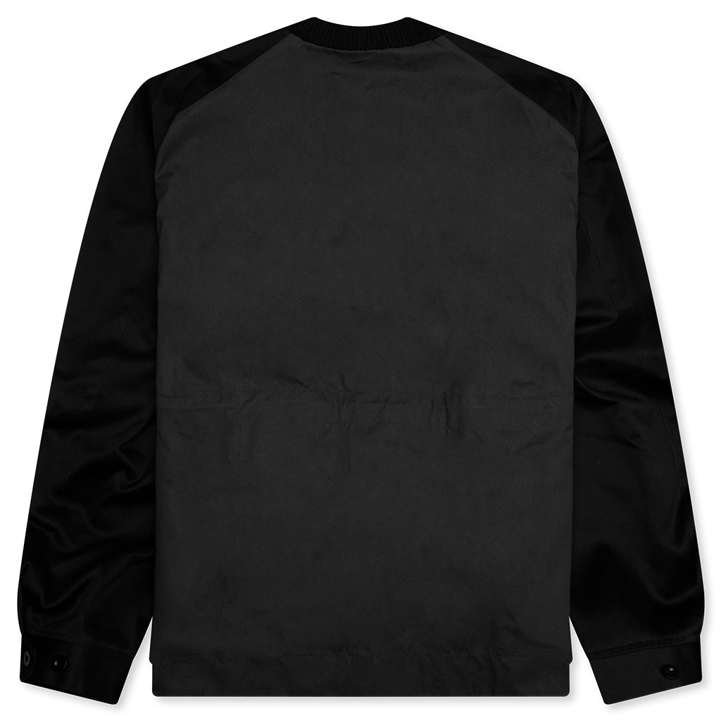 Cotton Chino Mix Pullover - Black