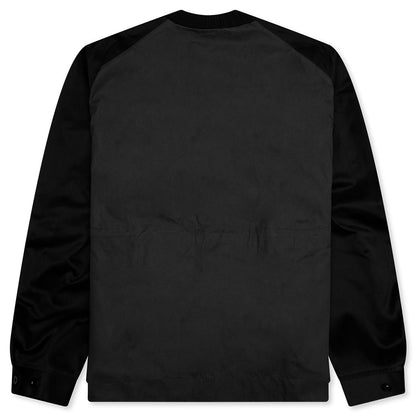 Cotton Chino Mix Pullover - Black
