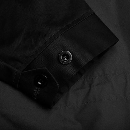 Cotton Chino Mix Pullover - Black