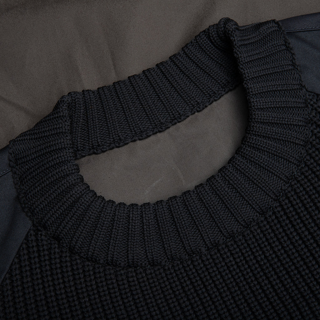 Cotton Chino Mix Pullover - Black/Navy/Dark Khaki