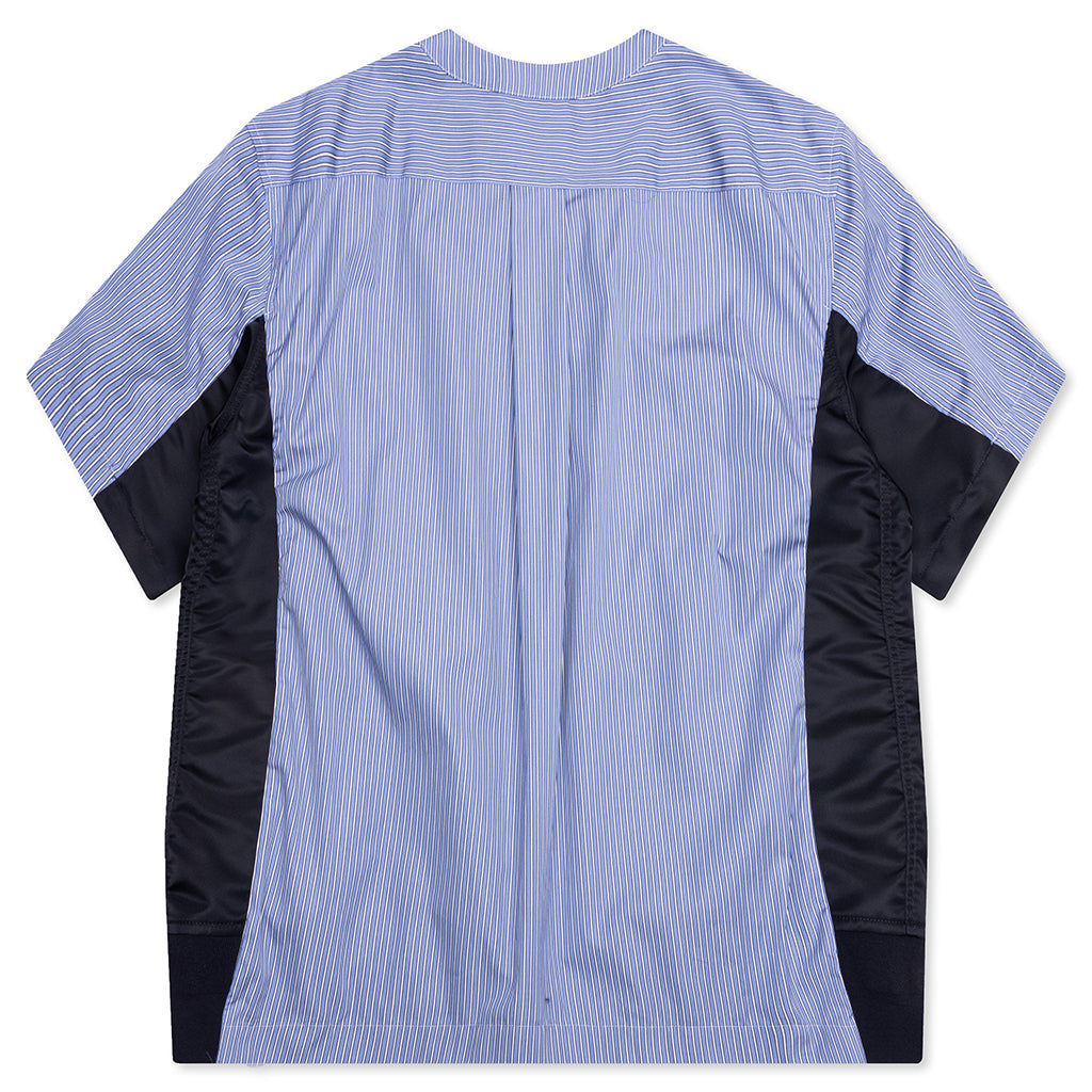 Cotton Poplin Pullover - Blue Stripe