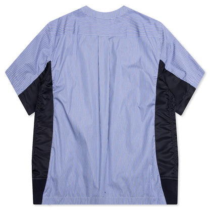 Cotton Poplin Pullover - Blue Stripe