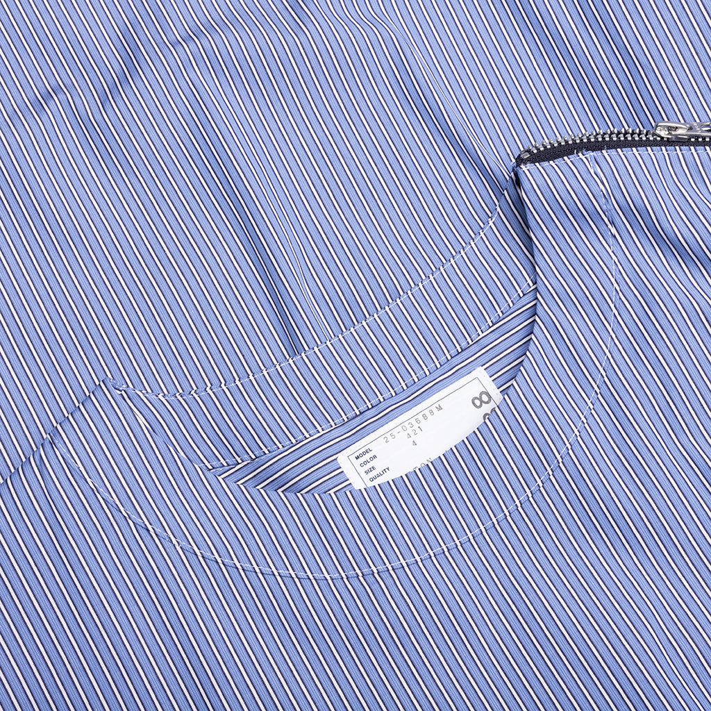 Cotton Poplin Pullover - Blue Stripe