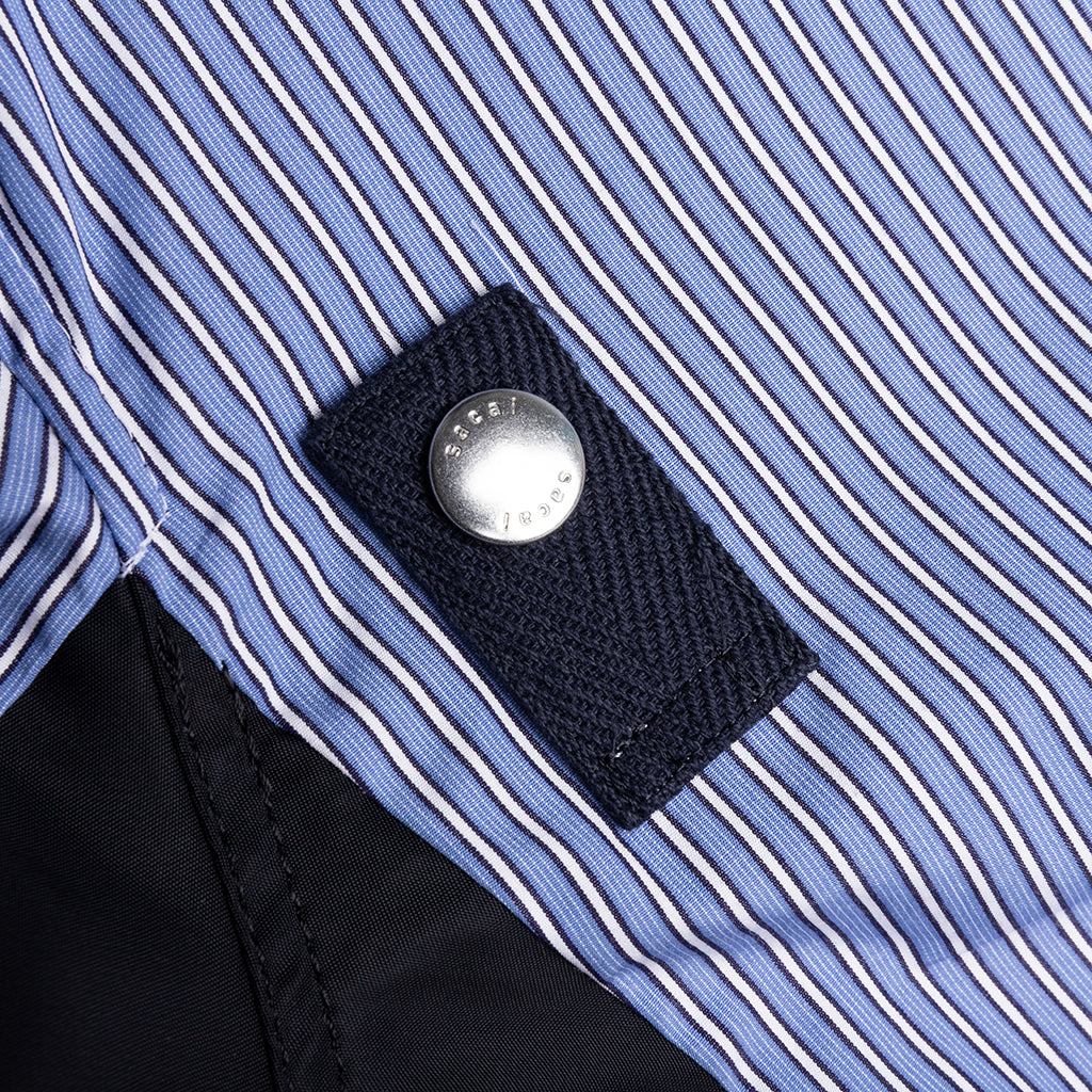 Cotton Poplin Pullover - Blue Stripe