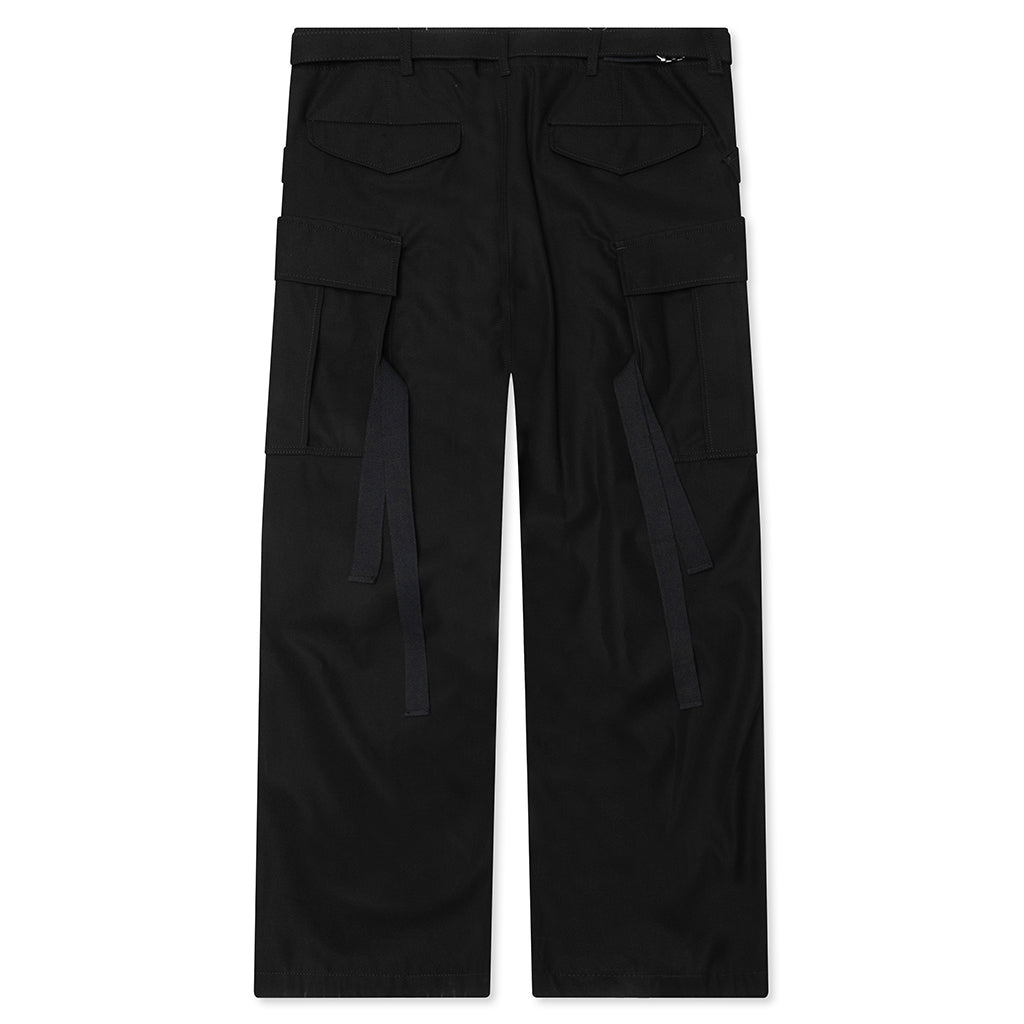 Cotton Twill Pants - Black